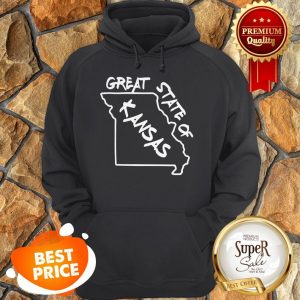 Nice Great State Of Kansas Map Hoodie