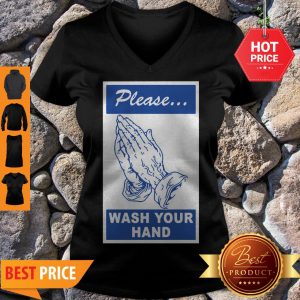 Nice Please Wash Your Hand Coronavirus V-neck