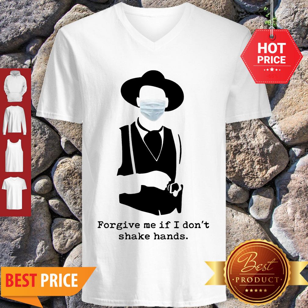 Official Forgive Me If I Don’t Shake Hands Coronavirus V-neck Official Forgive Me If I Don’t Shake Hands Coronavirus V-neck