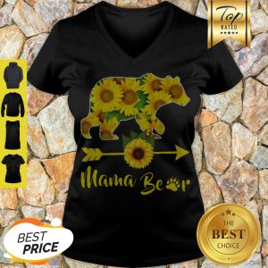 Original Mama Bear Sunflower Gift Funny Mothers Day Mom And Aunt Gift V-neck