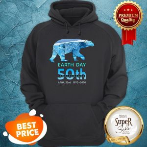 Polar Bear Earth Day 50th Anniversary April 22nd 1970-2020 Hoodie