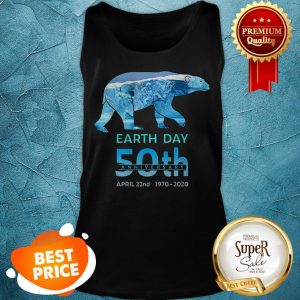 Polar Bear Earth Day 50th Anniversary April 22nd 1970-2020 Tank Top
