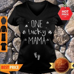 Top One Lucky Mama Pregnancy Announcement St Patricks Day V-neck