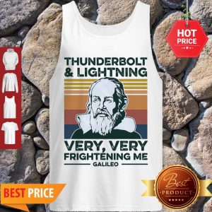 Vintage Thunderbolt Lightning Very Very Frightening Me Galileo Vintage Tank Top