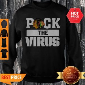 Awesome Coronavirus Puck The Virus Chicago Blackhawks Logo Sweatshirt