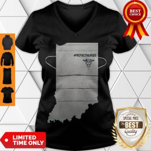 Awesome Indiana Protectnurses Face Mask COVID-19 V-neck
