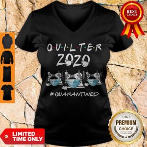 Beautiful Quilter 2020 Mask Quarantined Covid-19 V-neck