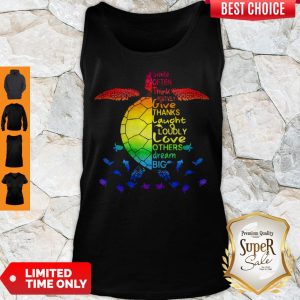 Colorful Smile Often, Think Positively, Give Thanks, Laugh Loudly, Love Others, Dream Big Turtle Ocean V-neck