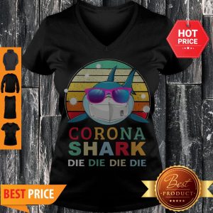 Cute Covid-19 Coronavirus Shark Die Die Die Vintage V-neck