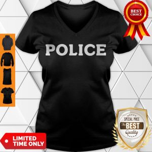 DIY Police Officer Cop Policeman Halloween Party Costume Tee V-neck