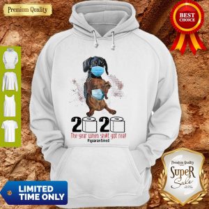 Nice Dachshunds Mask 2020 The Year When Shit Got Real Quarantined Coronavirus Hoodie
