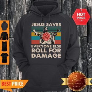 Nice Dragon Dungeon Jesus Saves Everyone Else Roll For Damage Vintage Hoodie