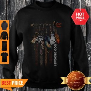 Nice Dream Catcher Native American Flag Dog Groomer Sweatshirt