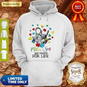 Nice Mother & Son Best Friends For Life Awareness Autism Hoodie