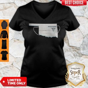 Nice Oklahoma Face Mask Protect Nurses V-neck