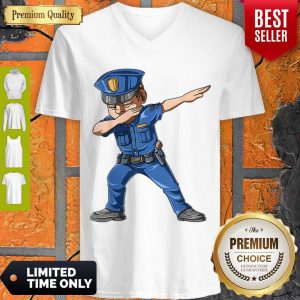 Official Dabbing Policeman Dabbing Cop Dab Police Officer V-neck