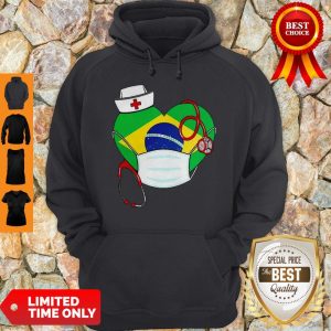 Official Nurse Brazil Heart Hoodie