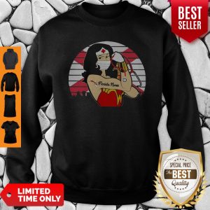 Awesome Vintage Wonder Woman Tattoos Florida Nurse COVID-19 Sweatshirt