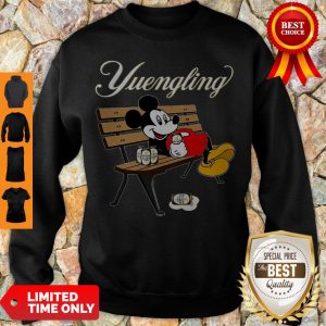 Awesome Mickey Mouse Drinking Yuengling Beer On Park Bench Sweatshirt