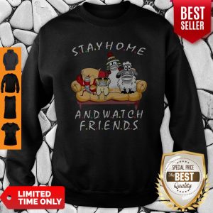 Perfect Pets Stay Home And Watch Friends Cartoon COVID-19 Sweatshirt
