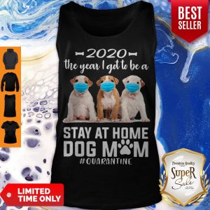 Funny 2020 The Year I Got To Be A Stay At Home PitBull Dog Mom Quarantine Tank Top
