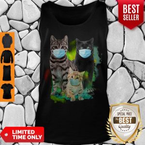 Cute Three Cats Wear Medical Mask Tank Top