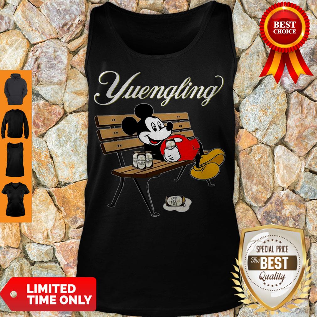 Awesome Mickey Mouse Drinking Yuengling Beer On Park Bench Tank Top Awesome Mickey Mouse Drinking Yuengling Beer On Park Bench Tank Top