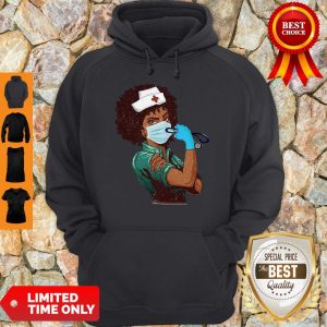 Top Strong Women Black Nurse Hoodie