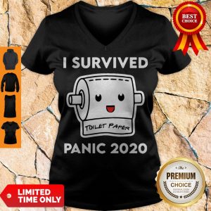 Nice I Survived Panic 2020 Toilet Paper V-neck