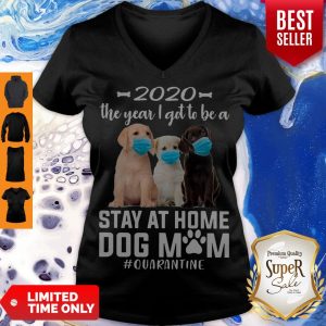 Perfect 2020 The Year I Got To Be A Stay At Home Labrador Retriever Dog Mom Quarantine V-neck
