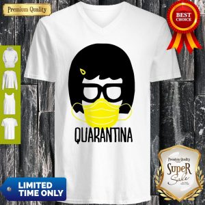 Nice Bob’s Burgers Tina Belcher Quarantina COVID-19 V-neck