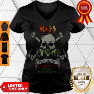 Premium Kiss 2020 Pandemic Covid-19 In Case Of Emergency V-neck