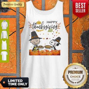 Charlie Brown And Snoopy Peanuts Happy Thanksgiving Tank Top