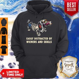 Dachshund Flower Easily Distracted By Wieners And Skulls Hoodie