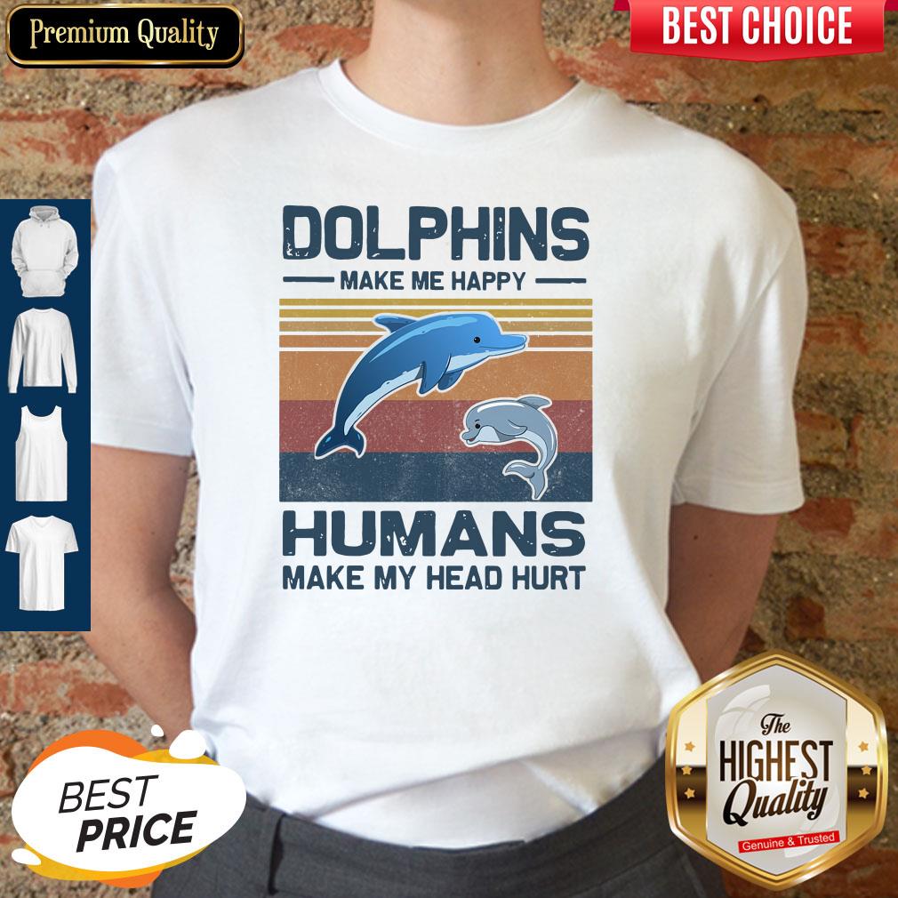 Dolphins Make Me Happy Humans Make My Head Hurt Classic T-Shirt Dolphins Make Me Happy Humans Make My Head Hurt Classic T-Shirt