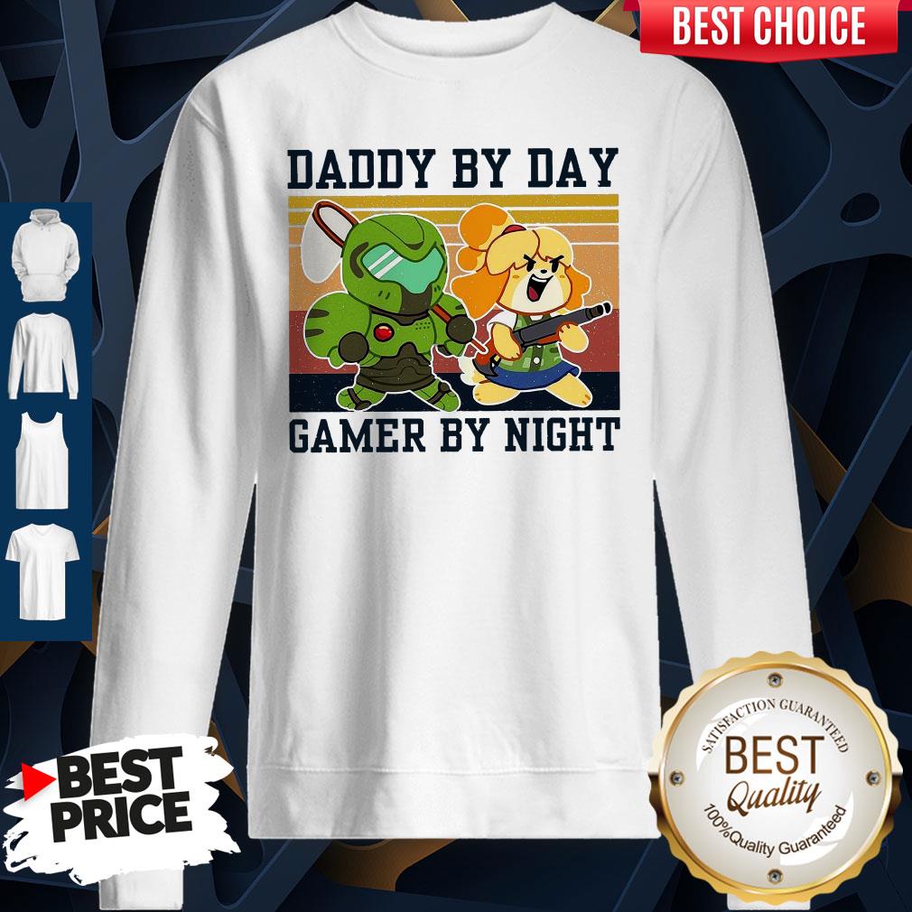 Doomguy And Isabelle Daddy By Day Gamer By Night Vintage Sweatshirt Doomguy And Isabelle Daddy By Day Gamer By Night Vintage Sweatshirt