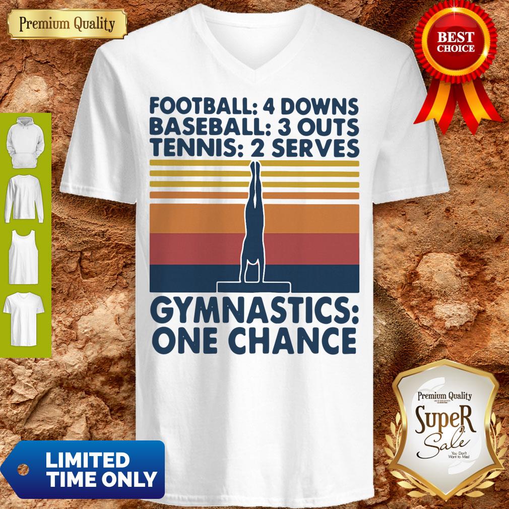 Football Baseball Tennis Gymnastics One Change Vintage V-neck Football Baseball Tennis Gymnastics One Change Vintage V-neck