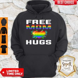 Free Mom Hugs Lgbt Pride Rainbow Heart Hoodie