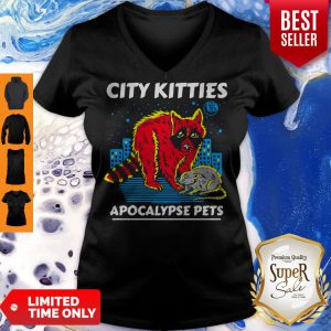 Funny City Kitties Apocalypse Pets V-neck