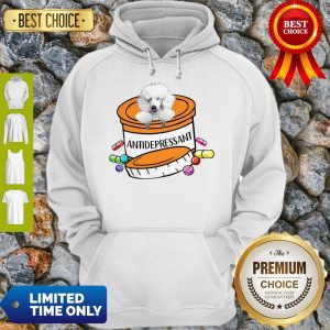 Official White Poodle Antidepressant Hoodie