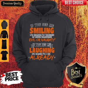 If You See Me Smiling I'm Thinking Of Doing Something Evil Or Naughty Hoodie