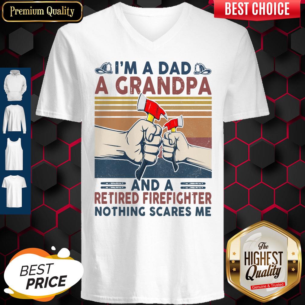 I'm A Dad A Grandpa And A Retired Firefighter Classic T-V-neck I'm A Dad A Grandpa And A Retired Firefighter Classic T-V-neck
