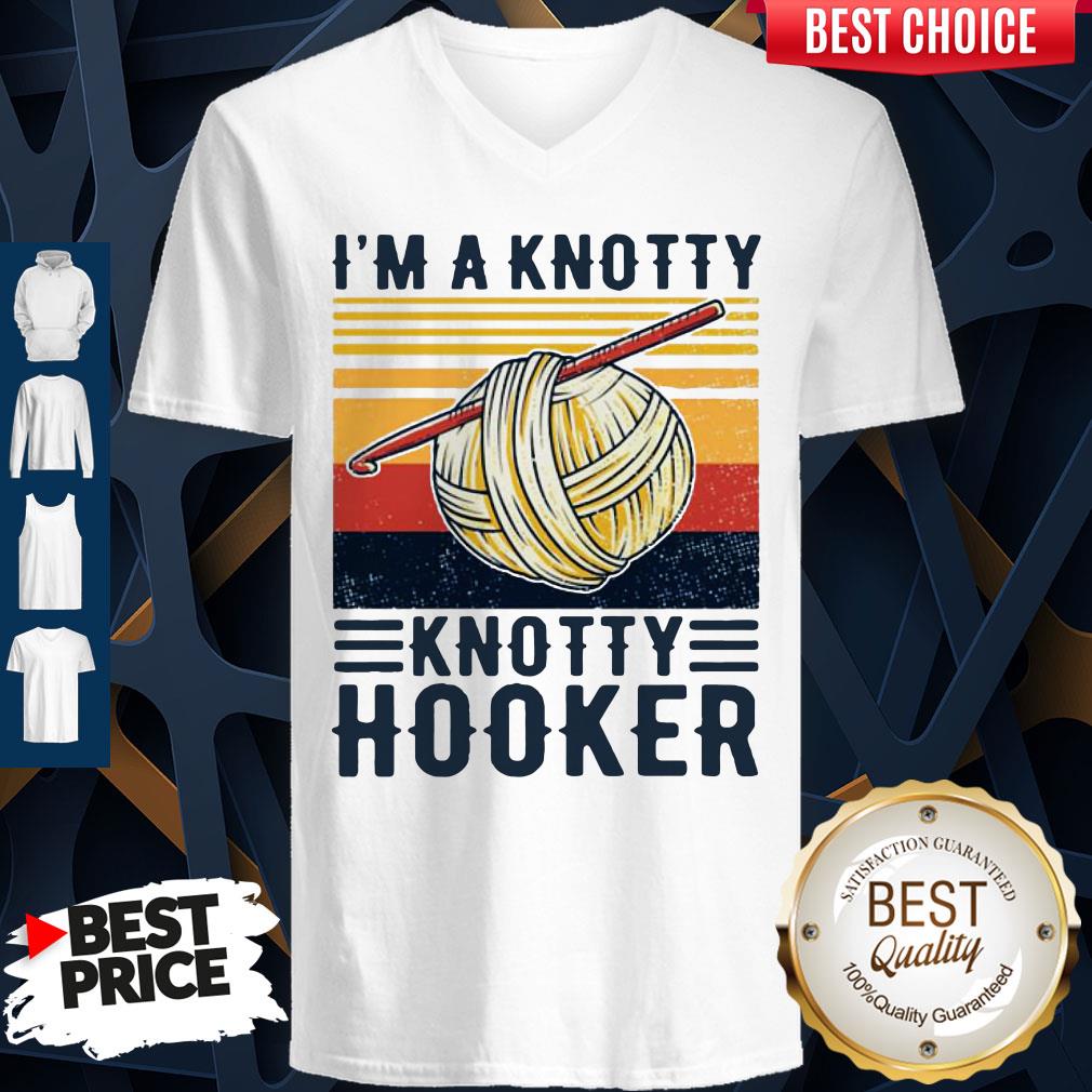 I’m A Knotty Knotty Hooker Vintage V-neck I’m A Knotty Knotty Hooker Vintage V-neck