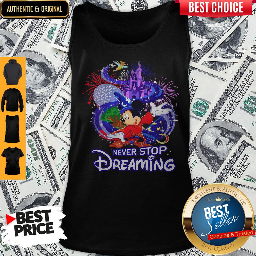 Mickey Mouse Disney Never Stop Dreaming Tank Top Mickey Mouse Disney Never Stop Dreaming Tank Top