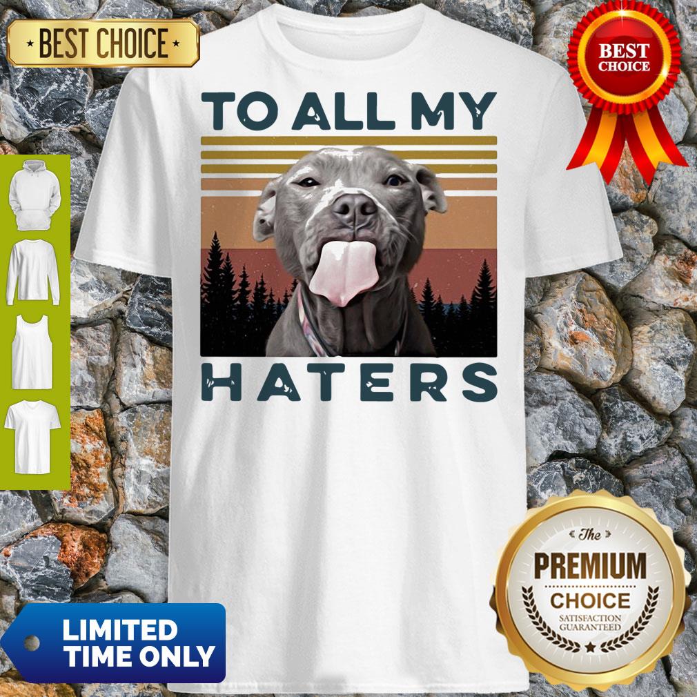 Official Pit Bull To All My Haters Vintage Shirt Official Pit Bull To All My Haters Vintage Shirt