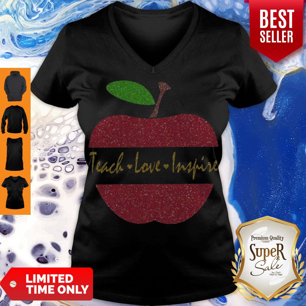 Perfect Apple Teach Love Inspire V-neck Perfect Apple Teach Love Inspire V-neck