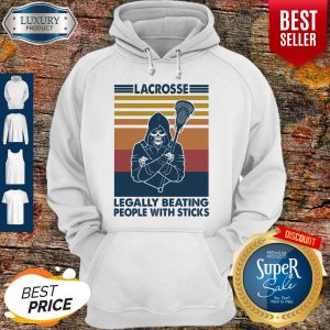 Skeleton Lacrosse Legally Beating People With Sticks Vintage Hoodie