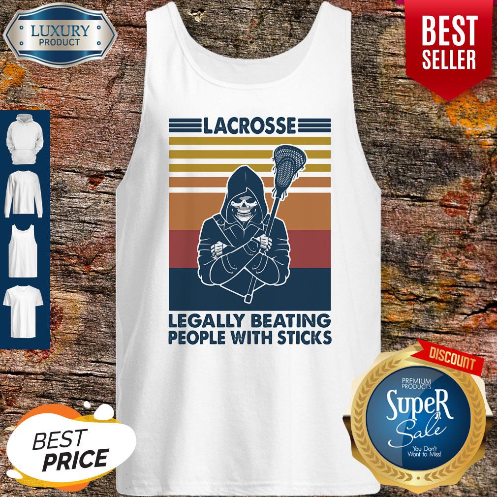Skeleton Lacrosse Legally Beating People With Sticks Vintage Tank Top Skeleton Lacrosse Legally Beating People With Sticks Vintage Tank Top