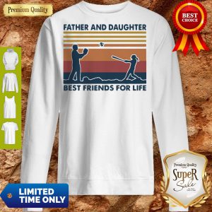 Softball Father And Daughter Best Friends For Life Vintage Sweatshirt