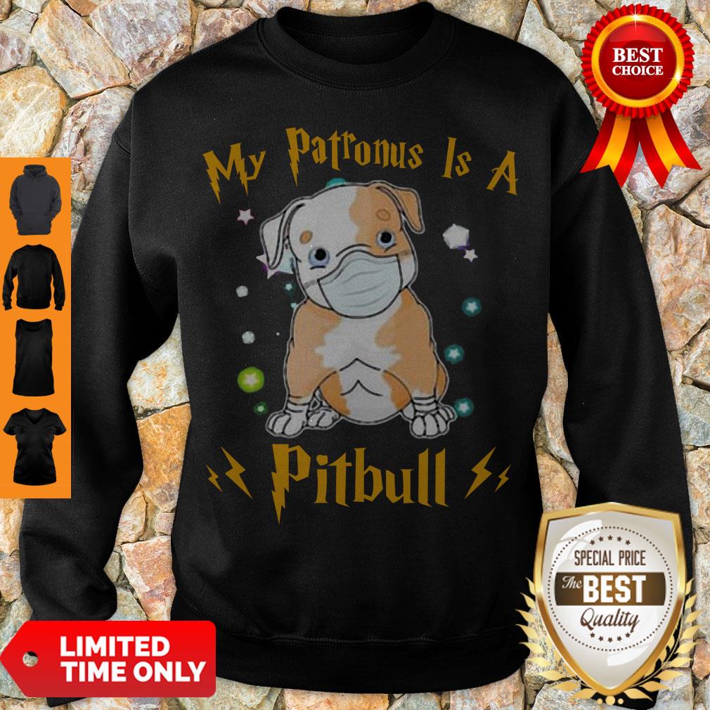 Cute My Patronus Is A Pitbull Mask Coronavirus Sweatshirt Cute My Patronus Is A Pitbull Mask Coronavirus Sweatshirt